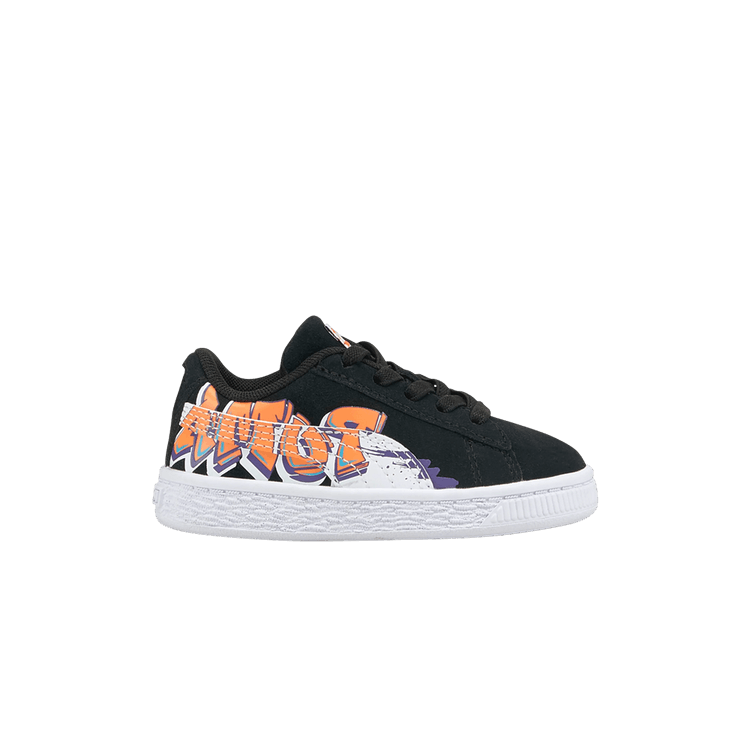 Puma Suede Street Art Infant 'Black Vibrant Orange' — Black/Vibrant Orange