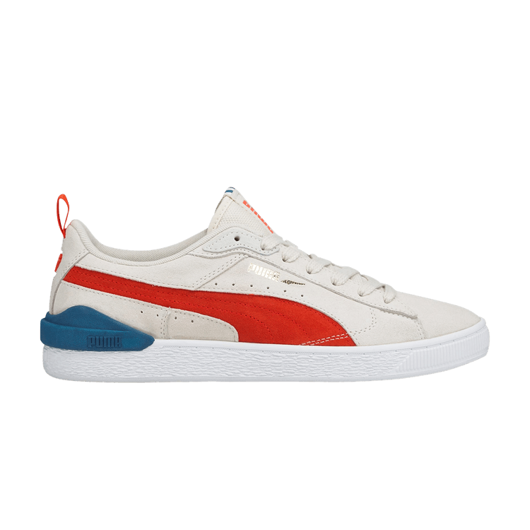 Puma Suede Bloc 'Pristine Cherry Tomato' — Pristine/Cherry Tomato