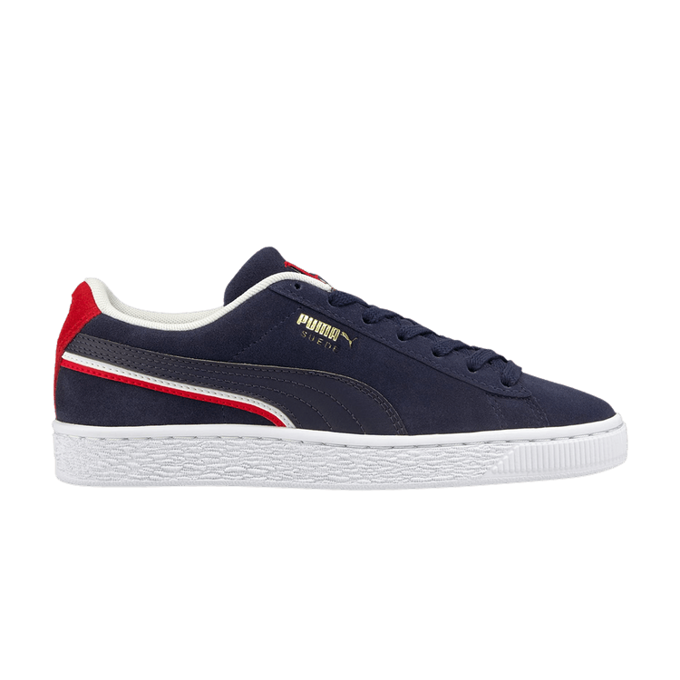 Puma Suede Triplex Jr 'Peacoat High Risk Red' — Peacoat/High Risk Red/White