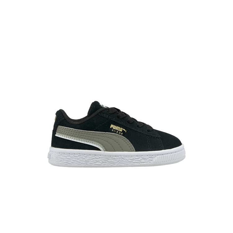Puma Suede Triplex Infant 'Black Steel Grey' — Black/Steel Grey/White