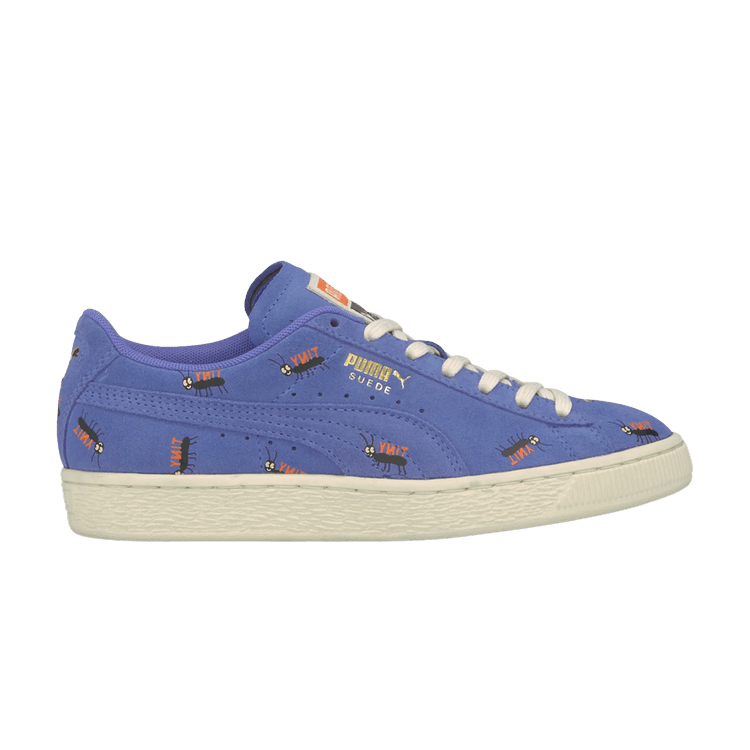 Tinycottons x Puma Suede Big Kid 'Tiny Ants' — Baja Blue/Whisper White