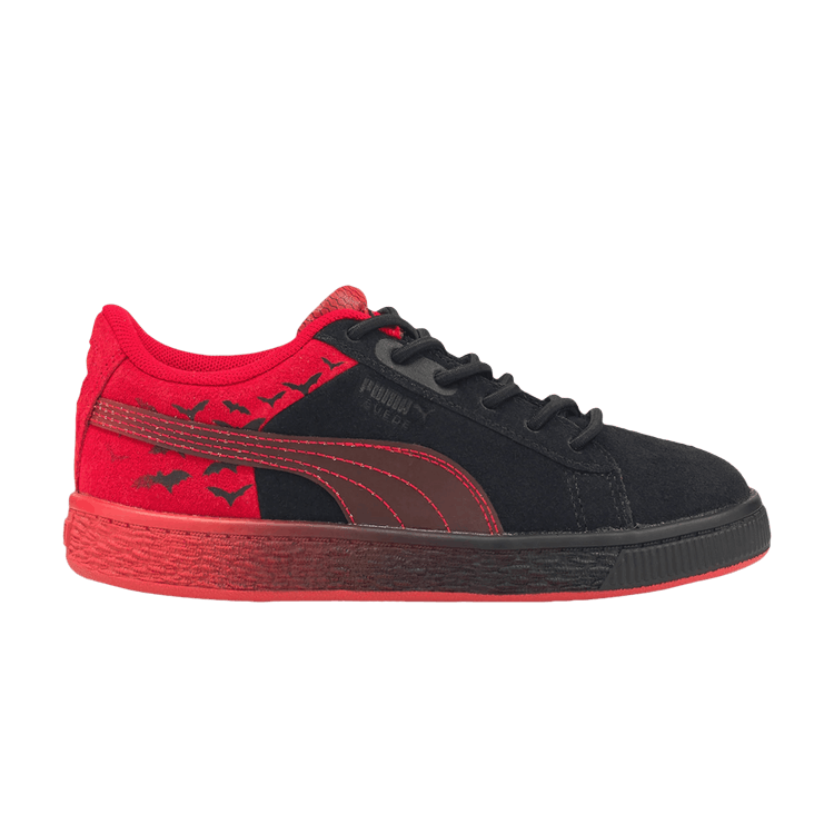 Batman x Puma Suede Classic Little Kid 'Black Barbados Cherry' — Black/Barbados Cherry