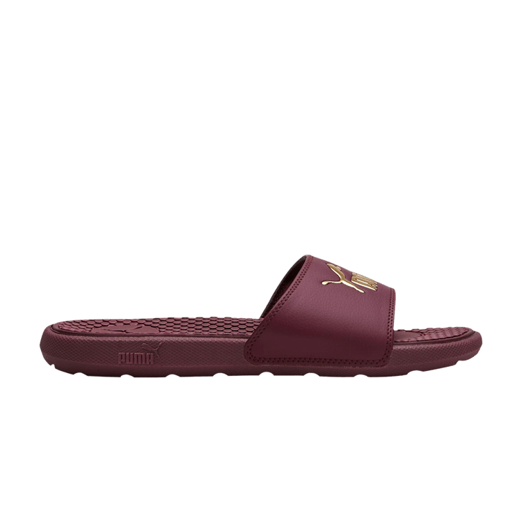 Puma Cool Cat Campus Slides 'Burgundy Gold' — Burgundy/Gold