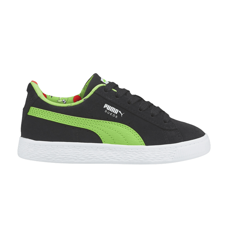 Puma Suede Light Flex Little Kid 'Fruitmates - Black Greenery' — Black/Greenery