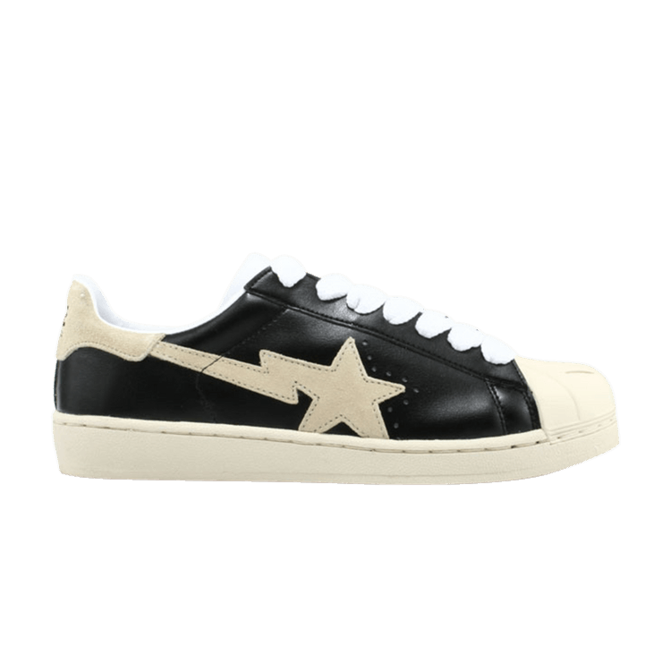 BAPE Skullsta FS-004 Low 'Black Beige' — Black/Beige