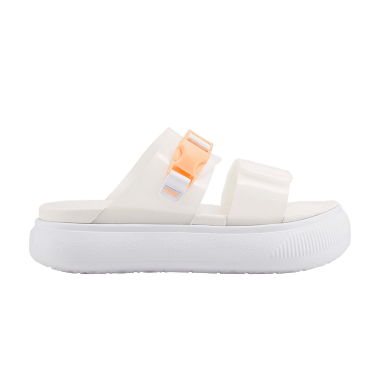 Puma Wmns Suede Mayu Pop Sandal 'White Fizzy Melon' — White/Nimbus Cloud/Fizzy Melon