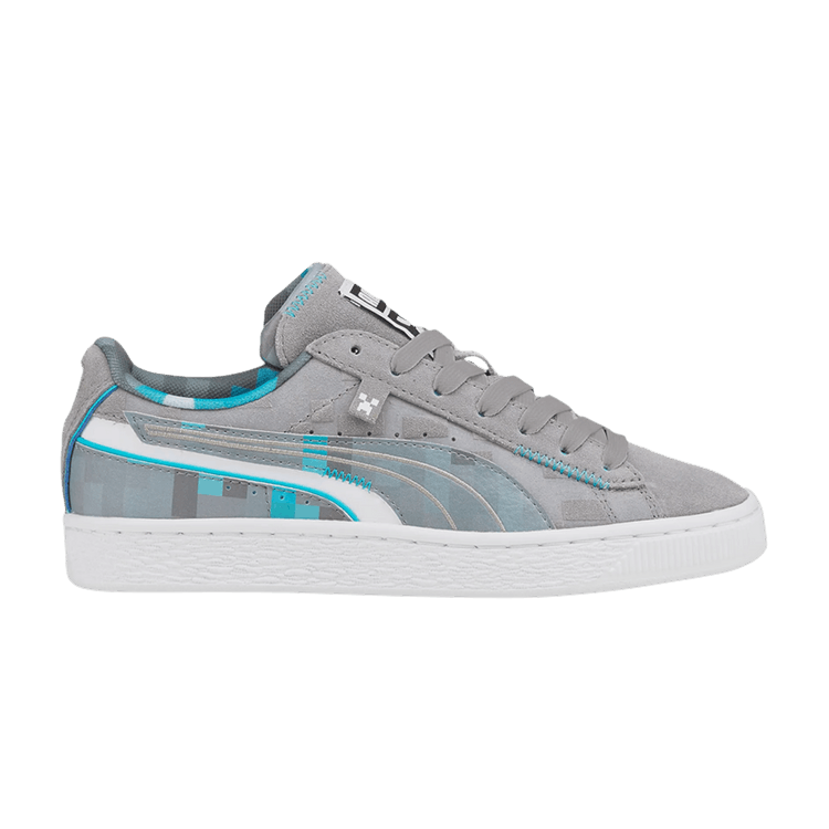 Minecraft x Puma Suede Jr 'Diamond Block' — Grey Violet/Blue Atoll