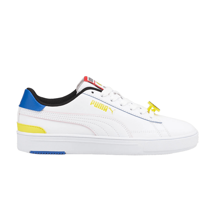 Puma SmileyWorld x Serve Pro Big Kid 'White Vibrant Yellow' — White/High Risk Red/Royal Blue/Vibrant Yellow