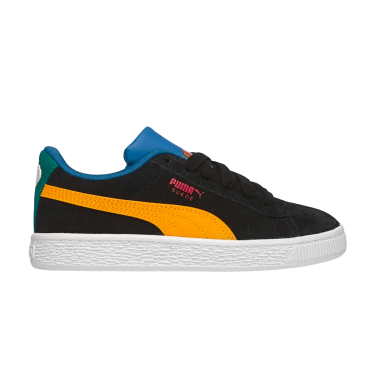 Garfield x Puma Suede Little Kid 'Hungry Garfield' — Dark Cheddar/Celandine/Vallarta Blue