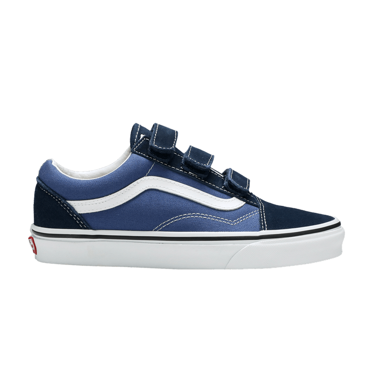 Vans Old Skool Suede Canvas Velcro 'Dress Blue' — Dress Blue/True Navy