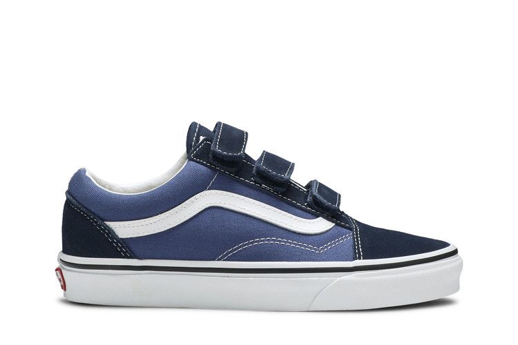 Vans Old Skool Suede Canvas Velcro 'Dress Blue' — Dress Blue/True Navy