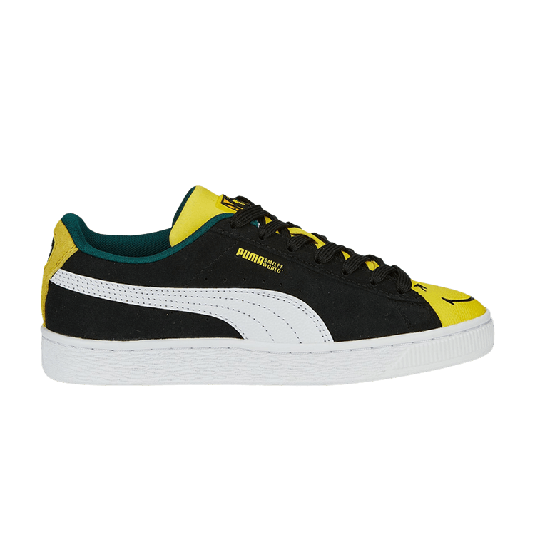 Puma SmileyWorld x Suede Big Kid 'Black Vibrant Yellow' — Black/White/Vibrant Yellow