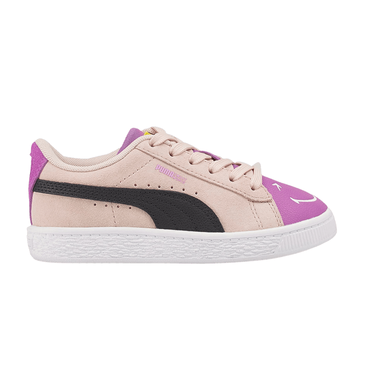 SmileyWorld x Puma Suede Little Kid 'Rose Quartz Mauve Pop' — Rose Quartz/Mauve Pop/Black