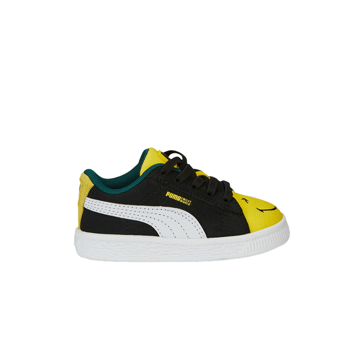 SmileyWorld x Puma Suede Infant 'Black Vibrant Yellow' — Black/White/Vibrant Yellow