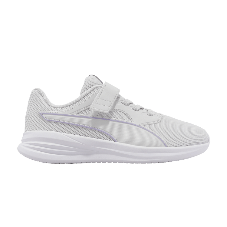 Puma Transport AC+ Little Kid 'Grey Vivid Violet' — Grey/Vivid Violet/White
