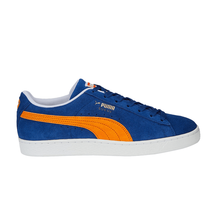 Puma Suede Teams 2 'Knicks' — Blazing Blue/Vibrant Orange/White
