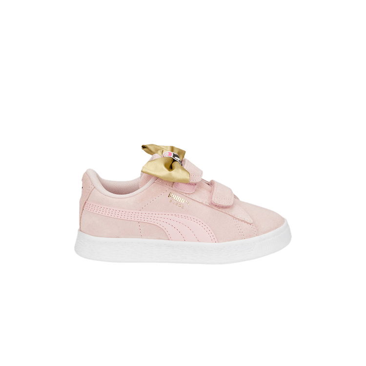 Puma Suede Classic Light Flex V Little Kid 'Bow - Almond Blossom' — Almond Blossom/White