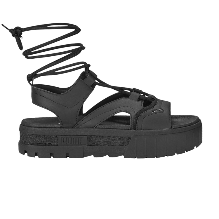 Puma Wmns Mayze Laces Sandals 'Black' — Black/White