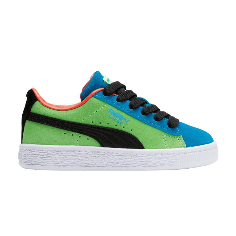Puma Suede Little Kid 'Water Fight' — Ocean Dive/Black