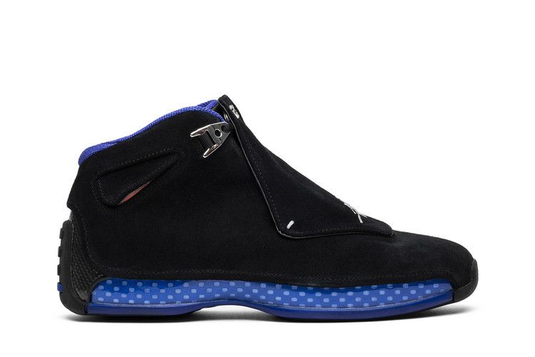 Air Jordan 18 Retro 'Black Sport Royal' 2018 — Black/Metallic Silver/Sport Royal