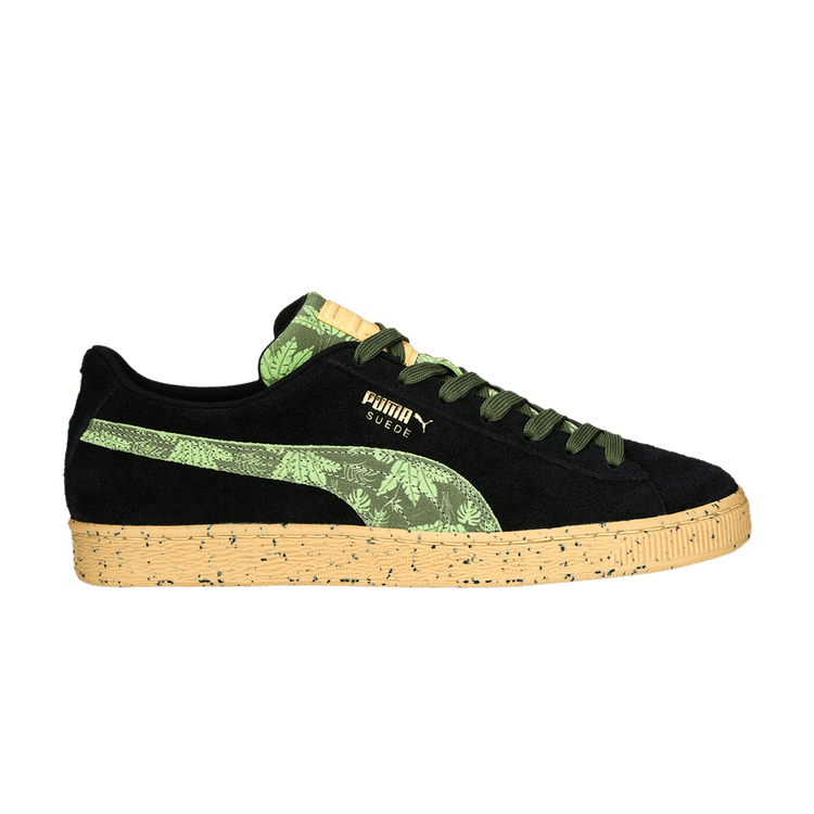 Puma Suede 'Gentle Jungle - Black' — Black/Spring Fern
