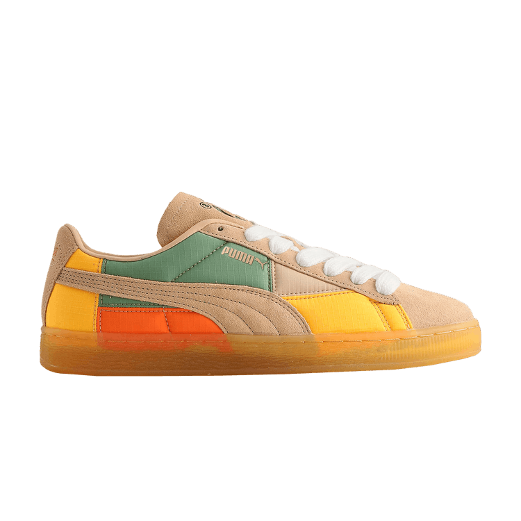 Black Fives x Puma Suede 'Quilted Patchwork' — Light Sand/Dusty Green