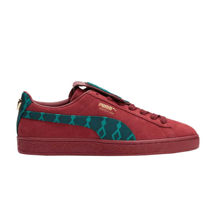 Dapper Dan x Puma Suede 'Jacquard Print - Intense Red' — Intense Red/Varsity Green