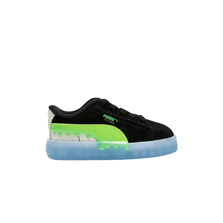 Nickelodeon x Puma Suede Infant 'Slime' — Black/Lime Green