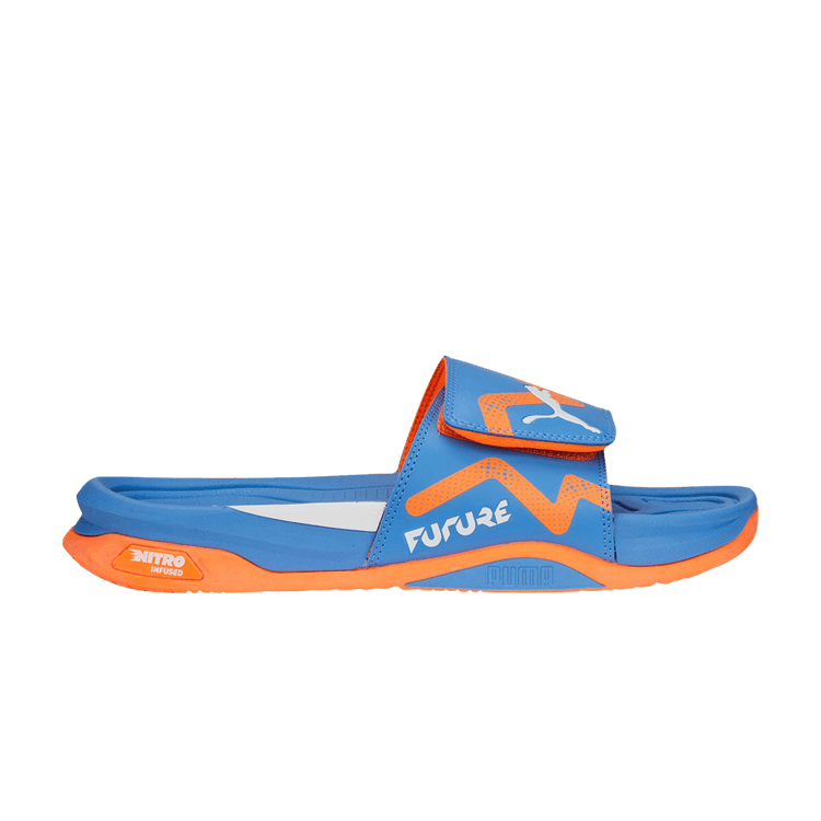 Puma Dream Nitro Future Slide 'Supercharge Pack' — Blue Glimmer/Ultra Orange/White
