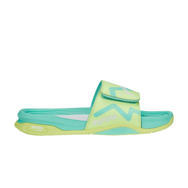 Puma Dream Nitro Future Slide 'Yellow Electric Peppermint' — Fast Yellow/White/Electric Peppermint