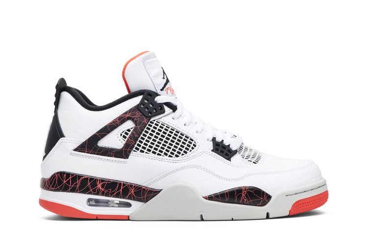 Air Jordan 4 Retro 'Pale Citron' — White/Black/Bright Crimson/Pale Citron