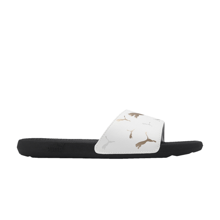Puma Wmns Cool Cat 2.0 Slide 'Toss - White Team Gold' — White/Team Gold/Silver