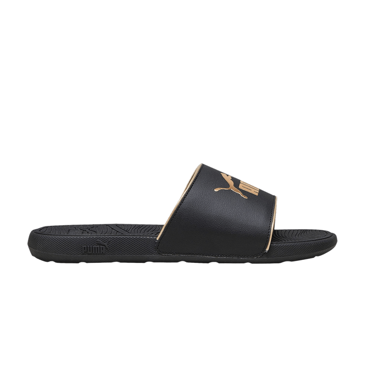 Puma Cool Cat 2.0 Slide 'Pop Up Metal - Black Gold' — Black/Gold