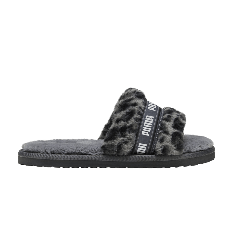 Puma Wmns Fluff Slide 'I Am The Drama - Grey Leopard' — Mineral Grey/Stormy Slate/Black
