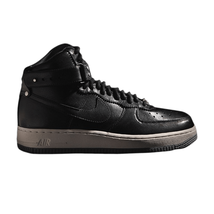 Nike Wmns Air Force 1 High Studio Premium 'Black' — Black/Black/Birch/Dark Grey