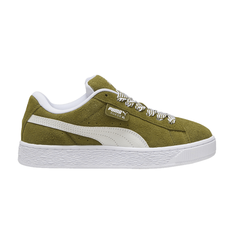 Puma Wmns Suede XL Soft 'Olive Green' — Olive Green/White