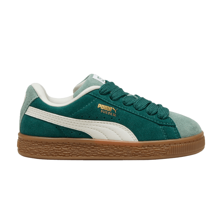 Puma Suede XL Little Kid 'Dark Myrtle' — Dark Myrtle/Vapor Grey/Green Moon