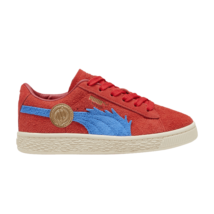 One Piece x Puma Suede Little Kid 'Luffy' — For All Time Red/Ultra Blue
