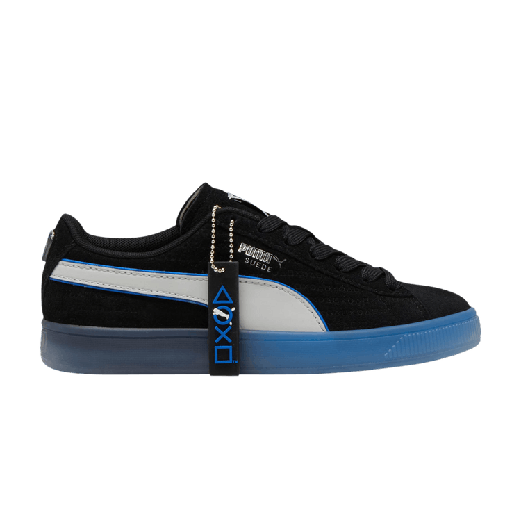 Puma PlayStation x Suede Big Kid 'Black Glacial Grey' — Black/Glacial Grey