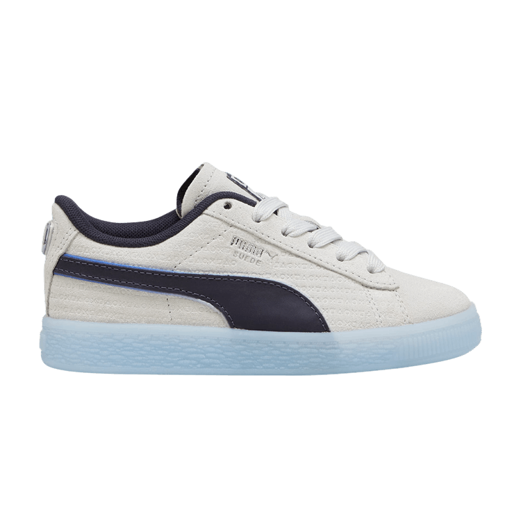 PlayStation x Puma Suede Little Kid 'Glacial Grey' — Glacial Grey/New Navy