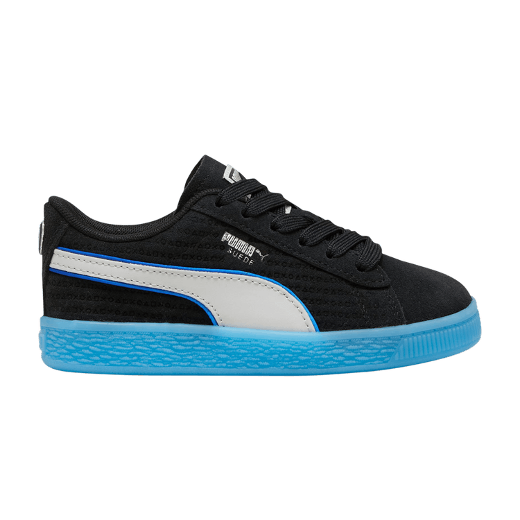 PlayStation x Puma Suede Little Kid 'Black Glacial Grey' — Black/Glacial Grey