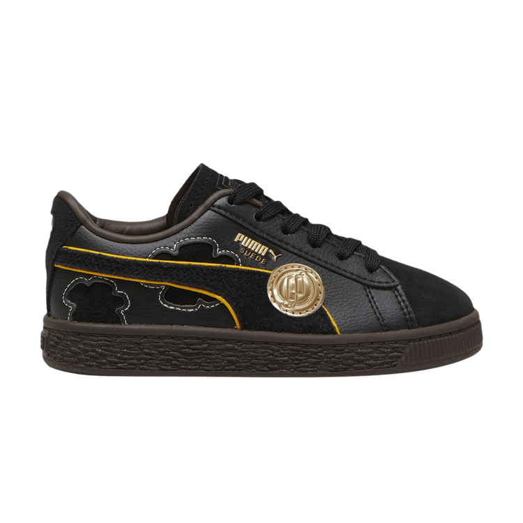 One Piece x Puma Suede Little Kid 'Blackbeard' — Black/Dark Chocolate