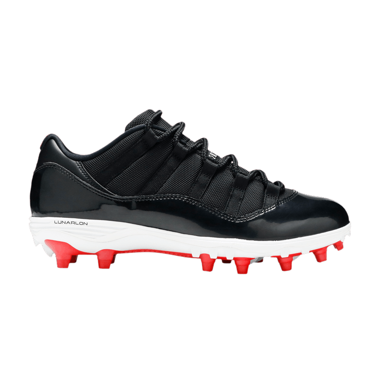 Air Jordan 11 Retro Low Cleat 'Bred' — Black/University Red/White