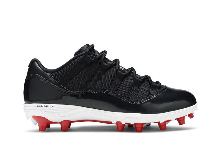 Air Jordan 11 Retro Low Cleat 'Bred' — Black/University Red/White