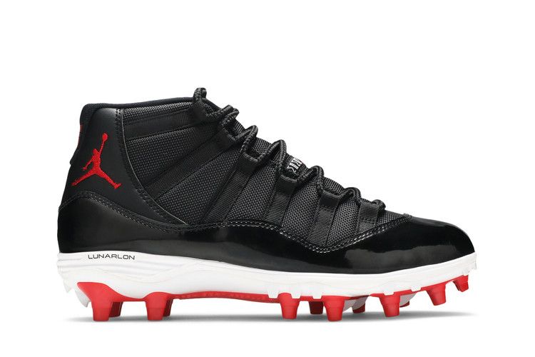 Air Jordan 11 Retro Cleat 'Bred' — Black/University Red/White