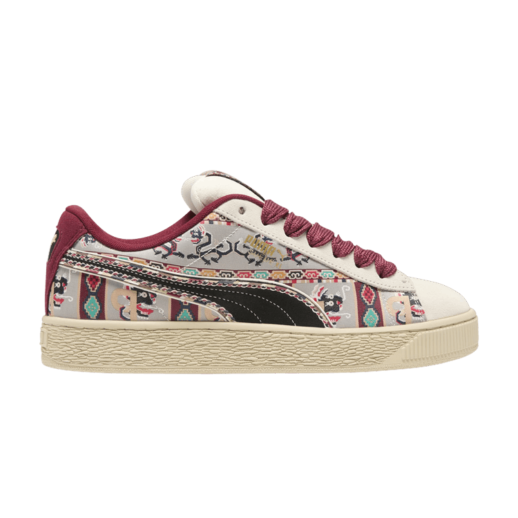 Puma Suede XL BZ 'Year of the Dragon' — Warm White/Black/Team Regal Red/Putty
