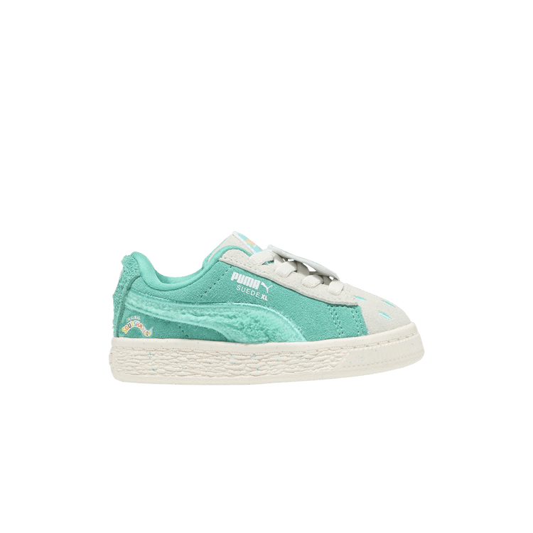 Puma Squishmallows x Suede XL Toddler 'Winston' — Warm White/Alpine Snow/Elektro Pool