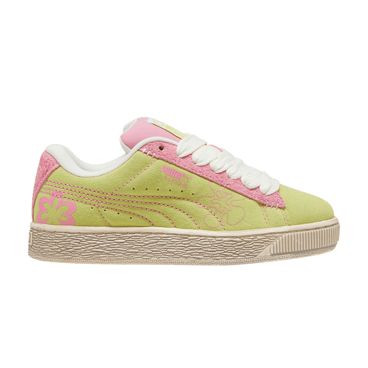 Puma Suede XL Big Kid 'Skater Bloom - Lime Sheen' — Lime Sheen/Mauved Out