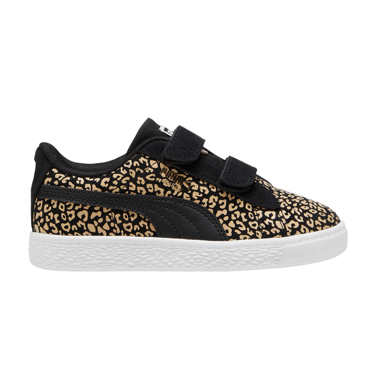 Puma Suede Classic LF Little Kid 'Cheetah - Sand Dune' — Black/Sand Dune
