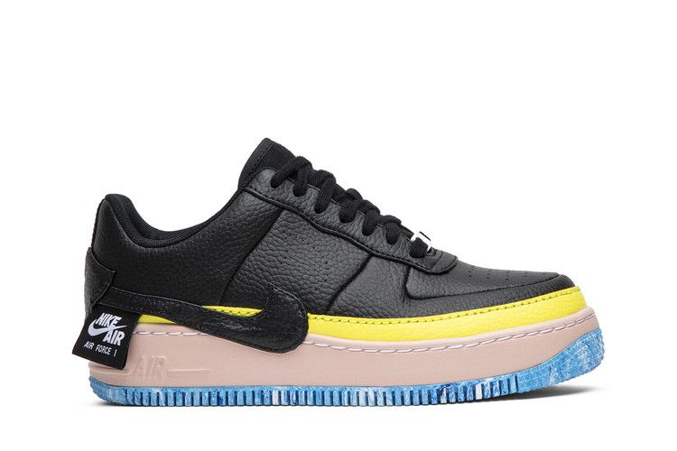 Nike Wmns Air Force 1 Jester 'Black' — Black/Sonic Yellow (2)
